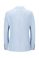 Laden Sie das Bild in den Galerie-Viewer, Hellgraue 2-teilige Ballparty-Anzüge für Herren mit gekerbtem Revers