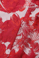 Laden Sie das Bild in den Galerie-Viewer, Roter geblümter Jacquard 2-teilige Herrenanzüge