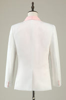 Laden Sie das Bild in den Galerie-Viewer, Hellrosa Schal Revers 3-teilige Herren Ballanzüge