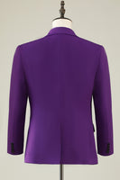 Laden Sie das Bild in den Galerie-Viewer, Lila zweireihige 3-teilige Ball Anzüge