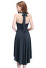Laden Sie das Bild in den Galerie-Viewer, High Low Neckholder schwarz Vintage Kleid