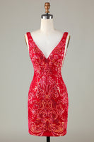 Laden Sie das Bild in den Galerie-Viewer, Lavendel glitzerndes enges Abiballkleid mit rückenfreiem Rücken