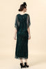 Laden Sie das Bild in den Galerie-Viewer, Dunkelgrün Pailletten Kleid für die Mutter der Braut
