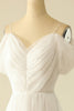 Laden Sie das Bild in den Galerie-Viewer, Weißes Schulterfreies Tüll Brautkleid