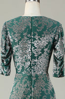 Laden Sie das Bild in den Galerie-Viewer, Meerjungfrau Samt Brautjungfernkleid mit Ärmeln