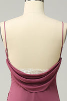 Laden Sie das Bild in den Galerie-Viewer, Etui Spaghettiträger Desert Rose Übergröße Abendkleid mit offenem Rücken