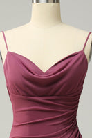 Laden Sie das Bild in den Galerie-Viewer, Etui Spaghettiträger Desert Rose Übergröße Abendkleid mit offenem Rücken