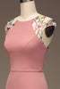 Laden Sie das Bild in den Galerie-Viewer, Staubige Rose Maxi Brautjungfernkleid aus Chiffon und Stickerei in A-Linie