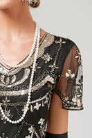 Laden Sie das Bild in den Galerie-Viewer, Rotes Pailletten Langes Kleid aus den 1920er Jahren