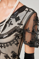 Laden Sie das Bild in den Galerie-Viewer, Rotes Pailletten Langes Kleid aus den 1920er Jahren