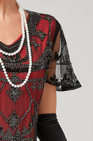 Laden Sie das Bild in den Galerie-Viewer, Elfenbein Pailletten Langes Kleid aus den 1920er Jahren