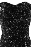 Laden Sie das Bild in den Galerie-Viewer, Königsblau Herzausschnitt Pailletten Etui Abiballkleid