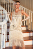 Laden Sie das Bild in den Galerie-Viewer, Fransen Champagner Brüllen 20er Jahre Great Gatsby Kleid für Party