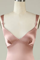 Laden Sie das Bild in den Galerie-Viewer, Blush Asymmetrisches Brautjungfernkleid mit Schlitz