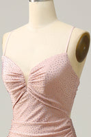 Laden Sie das Bild in den Galerie-Viewer, Meerjungfrau Spaghettiträger Königsblau Langes Ballkleid mit Perlen