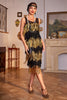 Laden Sie das Bild in den Galerie-Viewer, Goldenes Fransen Flapper Charleston Kleid mit Pailletten