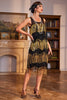 Laden Sie das Bild in den Galerie-Viewer, Goldenes Fransen Flapper Charleston Kleid mit Pailletten