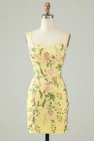 Laden Sie das Bild in den Galerie-Viewer, Schwarzes Spaghettiträger Bodycon Abiballkleid mit Applikationen