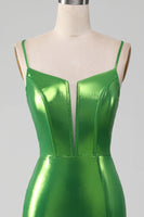 Laden Sie das Bild in den Galerie-Viewer, Glitzerndes Fuchsia Meerjungfrauen Kleid für den Abschlussball mit Schlitz