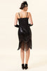 Laden Sie das Bild in den Galerie-Viewer, Spaghettiträger Pailletten Fransen Flapper Kleid mit 1920er Accessoires Set