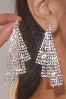 Laden Sie das Bild in den Galerie-Viewer, Glitzernde Meerjungfrauen Spaghettiträger Goldenes Paillettenkleid mit Schlitz Langes Ballkleid mit Accessoires Set