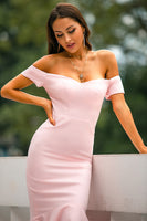 Laden Sie das Bild in den Galerie-Viewer, Rosa Mermaid Hi-Lo Kleid
