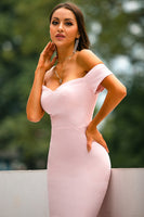Laden Sie das Bild in den Galerie-Viewer, Rosa Mermaid Hi-Lo Kleid