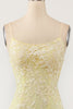 Laden Sie das Bild in den Galerie-Viewer, Gelbe Meerjungfrau Long Prom Kleid mit Applikationen