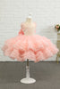 Laden Sie das Bild in den Galerie-Viewer, Rosa Strass Tüll Blume MädchenKleid mit Schleife