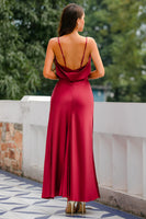 Laden Sie das Bild in den Galerie-Viewer, Mermaid Burgundy Langes Ballkleid
