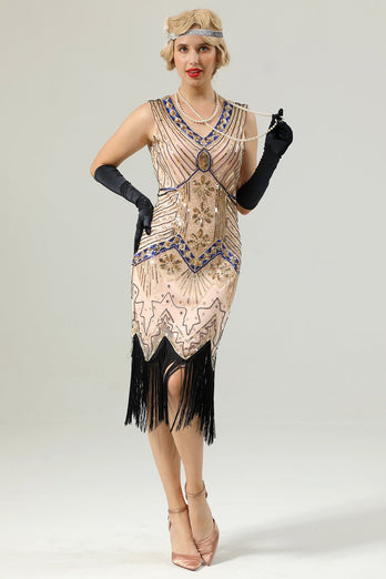 1920er Jahre ärmelloses Gatsby Kleid