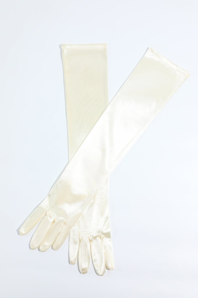 Laden Sie das Bild in den Galerie-Viewer, Weiße Partyhandschuhe aus den 1920er Jahren