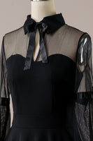 Laden Sie das Bild in den Galerie-Viewer, Schwarz Halloween Vintage Kleid