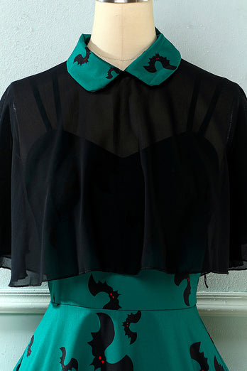 Gothic Style Halloween Schal Umhang Fledermaus Print Kleid