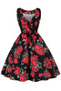 Laden Sie das Bild in den Galerie-Viewer, Vintage Hepburn Style Bedrucktes Kleid