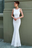 Laden Sie das Bild in den Galerie-Viewer, Weißes Meerjungfrau Formelles Kleid