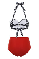 Laden Sie das Bild in den Galerie-Viewer, Schwarzgrün hinterlässt zwei Stücke Bikini