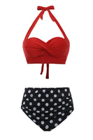 Laden Sie das Bild in den Galerie-Viewer, Schwarzgrün hinterlässt zwei Stücke Bikini