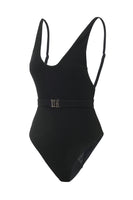 Laden Sie das Bild in den Galerie-Viewer, Weiße einteilige Bademode mit V-Ausschnitt