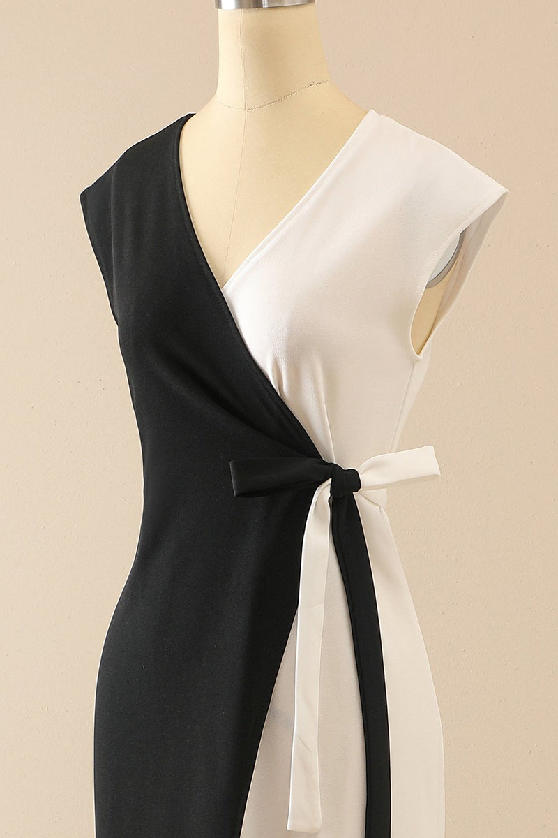 Laden Sie das Bild in den Galerie-Viewer, Weiß &amp; Schwarz Bodycon Kleid