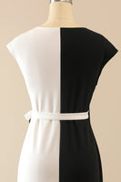 Laden Sie das Bild in den Galerie-Viewer, Weiß &amp; Schwarz Bodycon Kleid