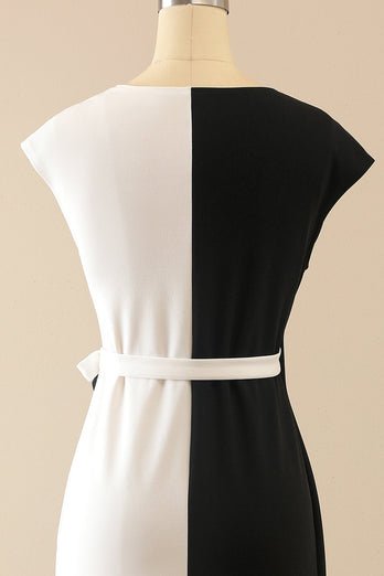 Weiß & Schwarz Bodycon Kleid
