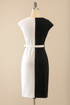 Weiß & Schwarz Bodycon Kleid