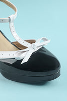 Laden Sie das Bild in den Galerie-Viewer, Vintage rote T-Gurt Fersen