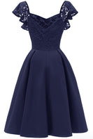 Laden Sie das Bild in den Galerie-Viewer, Sweetheart Burgund Cocktail Party Kleid