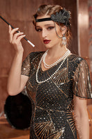 Laden Sie das Bild in den Galerie-Viewer, Flapper Black Zubehör Set aus den 1920er Jahren