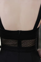 Laden Sie das Bild in den Galerie-Viewer, Schwarzes Meerjungfrau Langes Ballkleid