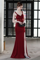 Laden Sie das Bild in den Galerie-Viewer, Schwarzes Meerjungfrau Langes Ballkleid