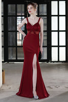 Laden Sie das Bild in den Galerie-Viewer, Schwarzes Meerjungfrau Langes Ballkleid