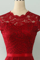 Laden Sie das Bild in den Galerie-Viewer, Marine Midi Spitze Partykleid